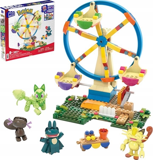Изображение Mattel MEGA MEGA Pokémon Fun on the Ferris Wheel, Construction Toy