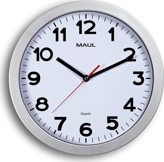 Picture of Maul MAUL Wanduhr Step weiß/silber Kunststoff 30cm inkl. Batterie