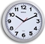 Attēls no Maul MAUL Wanduhr Step weiß/silber Kunststoff 30cm inkl. Batterie