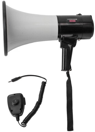 Picture of Megafon Nedis 1500m Nagrywanie 120dB Czarny/Biay/Uszkodzone opakowanie