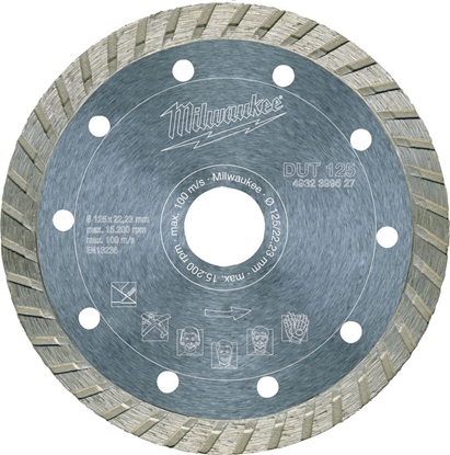 Attēls no Dimanta griešanas disks Milwaukee DUT 4932399527; 125x22,2 mm
