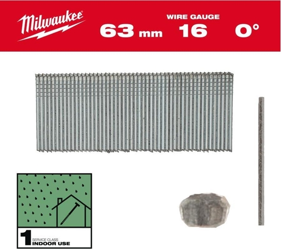 Изображение Milwaukee MILWAUKEE SZTYFTY 16G/63mm/0° DO M18 FN16GS /2500szt.