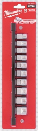 Picture of Milwaukee MILWAUKEE ZESTAW NASADEK 10 szt. 3/8" METRYCZNE