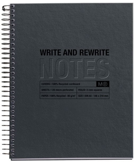 Picture of Miquelrius Notizblock SCHWARZ Recycle A5 80 Blatt