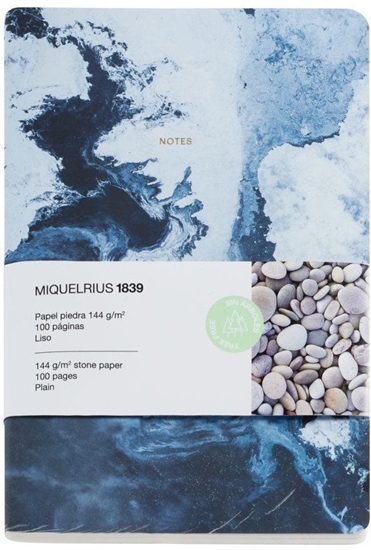 Picture of Miquelrius STONE PAPER Notizbuch A5 Blanco SEA blau