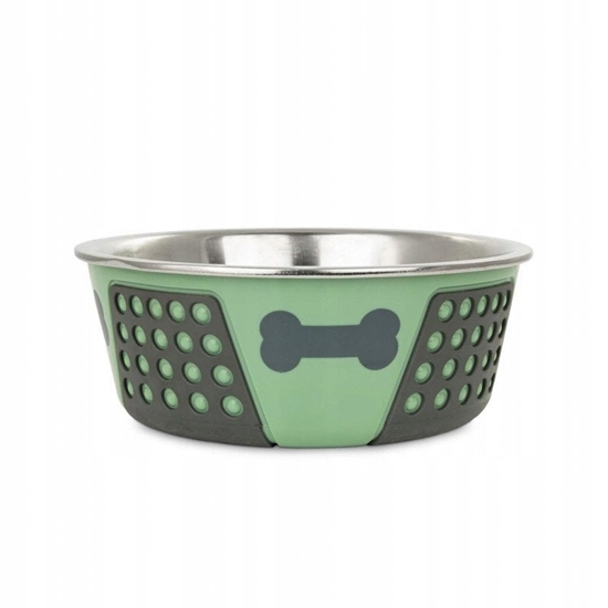 Изображение Miska, dla psa, zielona, nadruk ko, stal nierdzewna, antypolizgowa,17cm, 900ml