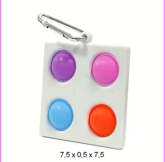 Picture of Mocco Bubble Pop It Antistress Sensory / keychain / White