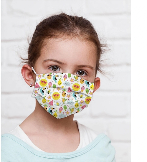 Picture of Maska antysmogowa Mocco Pineapple Child Cotton Face Mask Multiple Use 15x25 cm