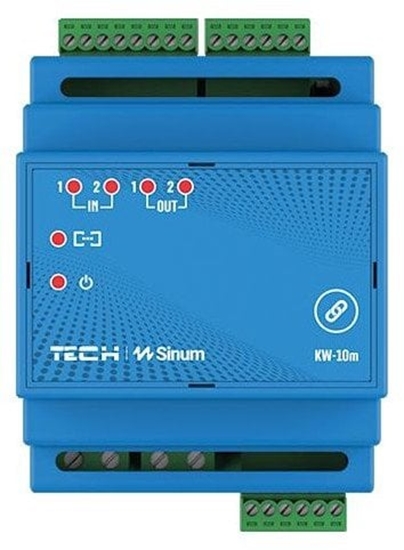 Picture of Modu karta wej/wyj  na szyn DIN KW-10m Tech sterowniki