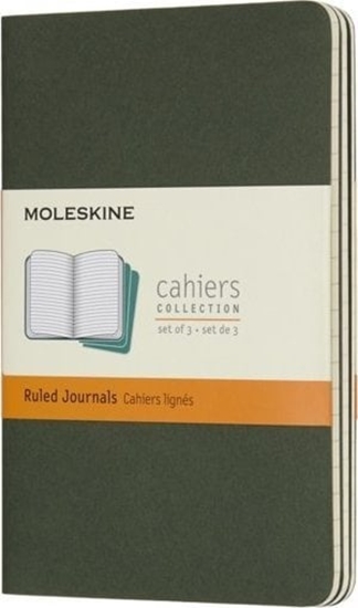 Изображение Moleskine Myrtle Green Pocket Ruled Cahier Journal (set Of 3)