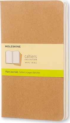 Изображение Moleskine Zestaw 3 zeszytów MOLESKINE Cahier Journals L (13x21cm), gadki, 80 stron, piaskowy