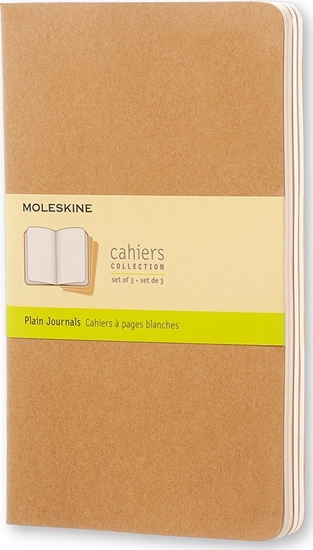 Изображение Moleskine Zestaw 3 zeszytów MOLESKINE Cahier Journals L (13x21cm), gadki, 80 stron, piaskowy