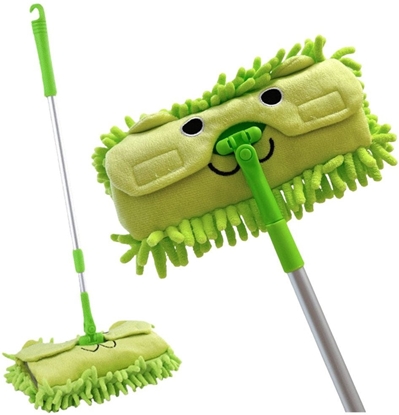 Picture of Mop Dla Dzieci Z Rczk Teleskopow Zwierztko Zielony LEAN Toys