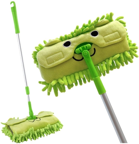 Picture of Mop Dla Dzieci Z Rczk Teleskopow Zwierztko Zielony LEAN Toys