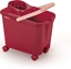 Attēls no Mop NPC Polska Mery Prostoktne wiadro na kókach z wyciskaczem 14 l czerwone