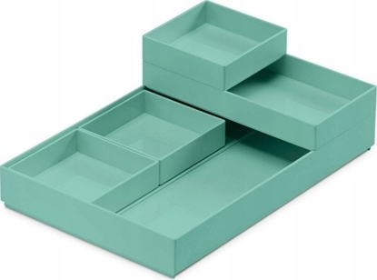 Изображение Moxom Zestaw pojemników MOXOM Modular Tray, 250x170x35mm, 5 szt., turkusowy