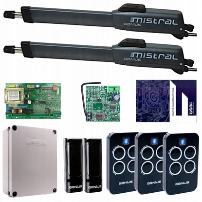 Picture of NAPD DO BRAMY SKRZYDOWEJ GENIUS-MISTRAL-400LS/KIT - ZESTAW DO BRAMY DWUSKRZYDOWEJ FAAC