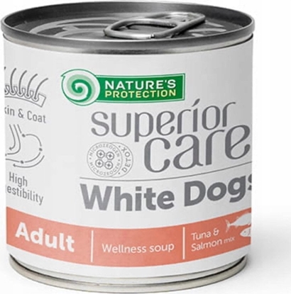 Picture of Natures Protection NATURES PROTECTION PIES SC  WELLNESS      SOUP  WHITE DOGS SALMON &TUNA 140ml   /6