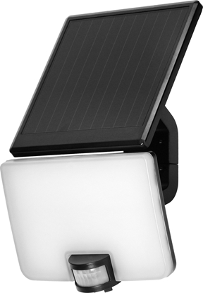 Picture of Nawietlacz Orno SOLIS LED 10W,  nawietlacz solarny z czujnikiem ruchu PIR, 1200lm, IP54, 4000K, 3000 mAh, czarny