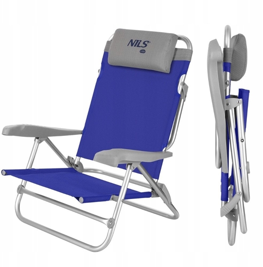 Изображение NC3502 KRZESO TURYSTYCZNE 2W1 SKADANE NIEBIESKO-SZARE NILS CAMP