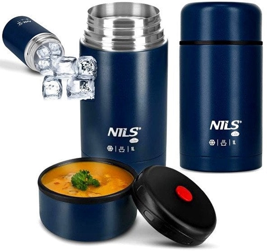 Изображение NC3802 TERMOS OBIADOWY 1000ML NIEBIESKI NILS CAMP