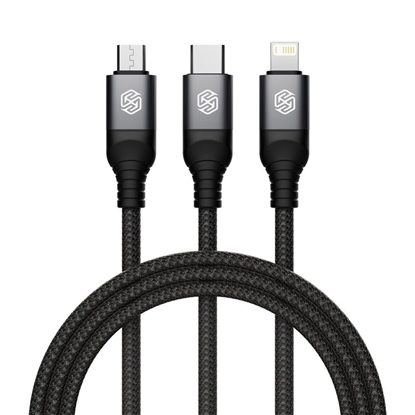 Attēls no Nillkin Data Cable Swift Pro 3in1 1,5m Black