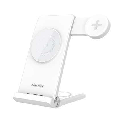 Изображение Nillkin - Nillkin PowerTrio 3in1 Wireless Charger MagSafe for Samsung Watch White