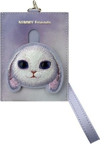 Picture of Nimmy portfel na karty fioletowy/purple Big Eyed Pet 2.0 Rabbit