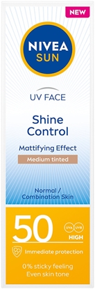 Изображение NIVEA SUN Shine Control Krem matujcy do twarzy SPF50 50 ml