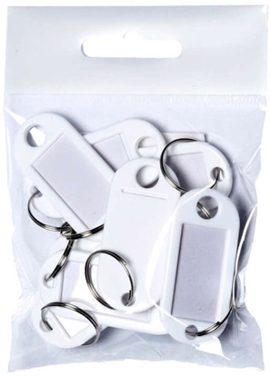 Attēls no Nøglering PET 10stk Hvid