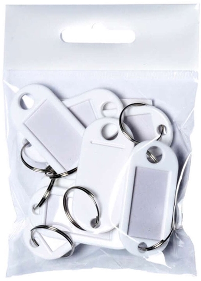 Picture of Nøglering PET 10stk Hvid