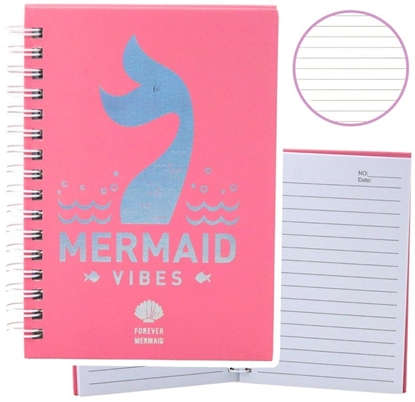 Изображение Notatnik W Linie Holograficzna Ogon Syreni Róowy A6 80 Kartek LEAN