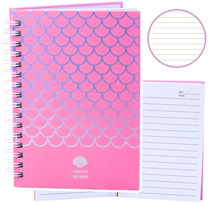 Picture of Notatnik W Linie Holograficzne uski Róowy A6 80 Kartek LEAN