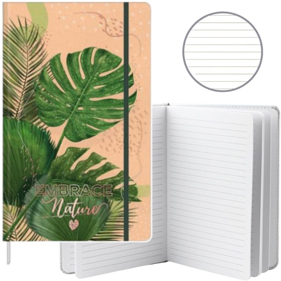 Picture of Notatnik Zeszyt Planner W Linie Licie Monstera Gumka A5 80 Kartek LEAN