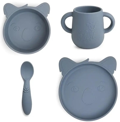 Attēls no Nuuroo Silicone Food Set 4-Piece Lykke Koala Color: Bering Sea