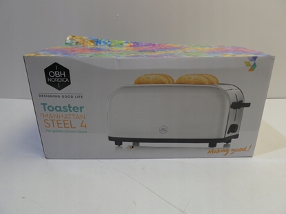 Изображение OBH Nordica Manhattan Steel toaster, 4 slices, steel