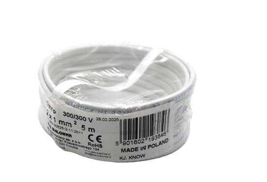 Picture of Odcinki Detal Przewód OMYp 2x0,75 300V 777 314 krki sztuki po 5m