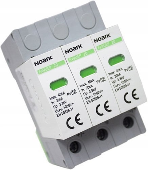 Picture of Ogranicznik przepi Noark Ex9UEP 111761 typ I+II 1200V DC 3P dla nieuziemionych systemów PV szary