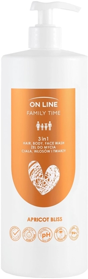 Picture of ON LINE Family Time el do mycia ciaa ,wosów i twarzy 3w1 - Apricot Bliss  850 ml