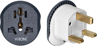 Picture of Orno Adapter podróny TA-7 Go to UK 13A/230V gniazdo uniwersalne wtyczka brytyjska typ G