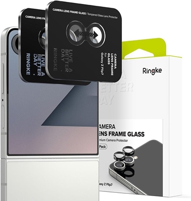 Изображение Osona aparatu do Galaxy Z Flip 7 Ringke Camera Frame Protector, czarna, 2 szt.