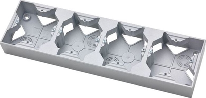 Picture of Ospel ARIA Puszka instalacyjna poczwórna srebro PNP-4U/18