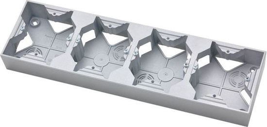 Изображение Ospel ARIA Puszka instalacyjna poczwórna srebro PNP-4U/18