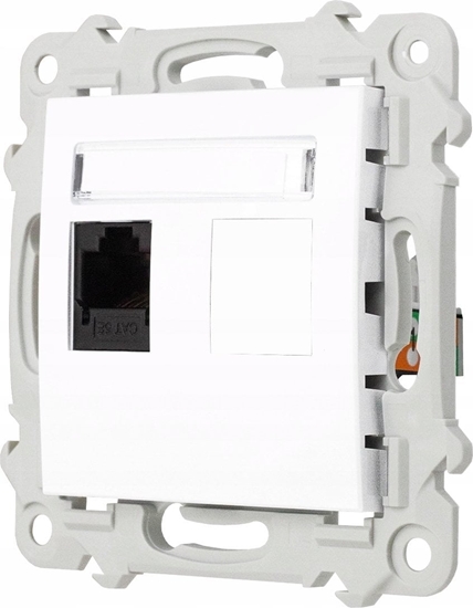 Picture of Ospel Gniazdo komputerowe Ospel Szafir GPK-1Z/K/m/00 pojedyncze, kat. 5e MMC biae