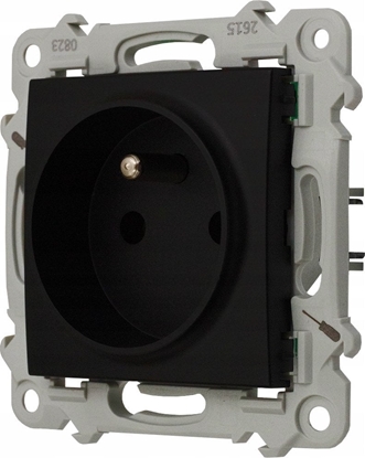 Attēls no Ospel Gniazdo pojedyncze z uziemieniem Ospel Szafir GP-1ZZ/m/33 czarny metalik