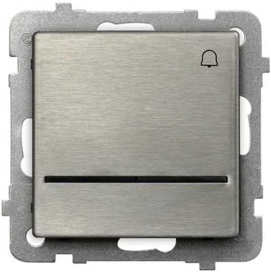 Picture of Ospel Przycisk dzwonek Sonata 10AX IP20 z podwietleniem stali inox (P-6RMS/m/37)