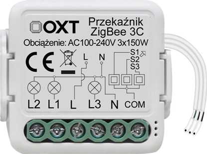 Attēls no OXT Modu OXT mini przekanik 3 obwody ZigBee TUYA