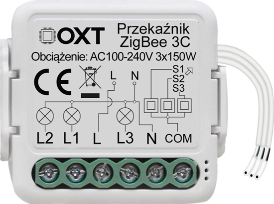 Picture of OXT Modu OXT mini przekanik 3 obwody ZigBee TUYA