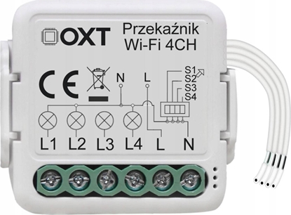 Attēls no OXT Modu OXT Mini Przekanik 4 Obwody WiFi SMART TUYA