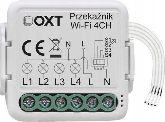 Picture of OXT Modu OXT Mini Przekanik 4 Obwody WiFi SMART TUYA